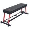 Sunny Health & Fitness Power Zone Strength Flat Bench with 550 lb Max Weight, Dumbbell Rack and Transport Wheels - Image 10