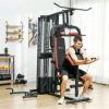Soozier Multi Home Gym Equipment, Workout Station with 143lbs Weight Stack - Image 2