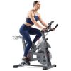 Sunny Health & Fitness Smart Indoor Cycling Magnetic Resistance Exercise Bike with Pulse Sensor, Dumbbell Holder, Bluetooth Connectivity with SunnyFit App - Image 3