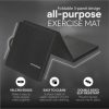 BalanceFrom Fitness GoGym 6x2ft Folding 3 Panel Exercise Mat with Handles, Black - Image 3