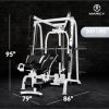 Marcy Pro Smith Cage Workout Machine Total Body Training Home Gym System, White - Image 3