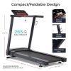 Sunny Health & Fitness Interactive Slim Folding Treadmill with 12 - Image 9