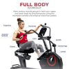 Sunny Health & Fitness Electromagnetic Recumbent Cross Trainer Exercise Elliptical Bike w/Arm Exercisers, Easy Access Seat & Exclusive SunnyFit App Enhanced Bluetooth Connectivity - Image 2