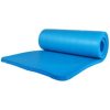 BalanceFrom Fitness 1" Extra Thick Yoga Mat w/Knee Pad and Carrying Strap, Blue - Image 2