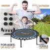 SereneLife Training & Fitness Gym Trampoline with Adjustable Handrail - Image 3