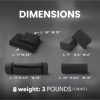 BalanceFrom Fitness 7 Piece Yoga Set with Mat, Stretch Strap & Knee Pad, Black - Image 7