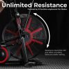 Sunny Health & Fitness Smart Customizable Air Bike Trainer, 330LB Capacity Leg + Arm Cardio Workout, with SunnyFit App Bluetooth Link - Image 6