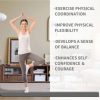BalanceFrom Fitness BalanceFrom 9 Foot Folding Balance Gymnastics Floor Beam with Handles, Gray - Image 6