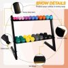BalanceFrom Fitness 110 Pound Neoprene Coated Dumbbell Set w/ Stand, Multicolor - Image 3