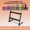 BalanceFrom Fitness 110 Pound Neoprene Coated Dumbbell Set w/ Stand, Multicolor - Image 5