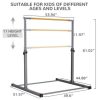BalanceFrom Fitness 120 x 48 Inch Exercise Mat & Adjustable Gymnastics Bar, Gray - Image 4
