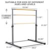 BalanceFrom Fitness 120 x 48 Inch Exercise Mat & Adjustable Gymnastics Bar, Gray - Image 6