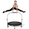 SereneLife Training & Fitness Trampoline with Adjustable Handrail