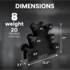 BalanceFrom Fitness 20 Pound Neoprene Coated Dumbbell Set with Stand, Black - Image 2