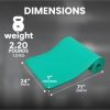 BalanceFrom Fitness GoCloud 1" Extra Thick Exercise Mat w/Carrying Strap, Green - Image 4