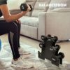 BalanceFrom Fitness 20 Pound Neoprene Coated Dumbbell Set with Stand, Black - Image 5