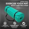 BalanceFrom Fitness GoCloud 1" Extra Thick Exercise Mat w/Carrying Strap, Green - Image 6