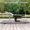 BalanceFrom Fitness GoGym 6x2ft Folding 3 Panel Exercise Mat with Handles, Black - Image 4