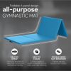 BalanceFrom Fitness BalanceFrom 4' x 8' x 2" All Purpose Folding Fitness Gymnastics Gym Mat, Blue - Image 2