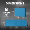 BalanceFrom Fitness BalanceFrom 4' x 8' x 2" All Purpose Folding Fitness Gymnastics Gym Mat, Blue - Image 3