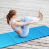 BalanceFrom Fitness BalanceFrom 4' x 8' x 2" All Purpose Folding Fitness Gymnastics Gym Mat, Blue - Image 4