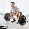 BalanceFrom Fitness 370 Pound Olympic Bumper Strength Training Weight Plate Set - Image 6