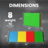 BalanceFrom Fitness BalanceFrom 4' x 8' x 2" All Purpose Folding Fitness Gymnastics Gym Mat, Multi - Image 2
