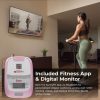 Sunny Health & Fitness Pink Smart Stair Exercise Stepper w Handlebar & Resistance Band, Free SunnyFit App Via Bluetooth - Image 3