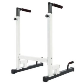 BalanceFrom Dip Stand, Home Gym Exercise Equipment Steel Bar, 500 Pound Capacity, White