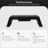 BalanceFrom Fitness Multifunctional Adjustable Deck Weight Bench Foldable Plyometrics Box Aerobic Fitness Stepper Ramp with Storage Compartment, Black - Image 2