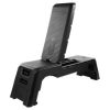 BalanceFrom Fitness Multifunctional Adjustable Deck Weight Bench Foldable Plyometrics Box Aerobic Fitness Stepper Ramp with Storage Compartment, Black