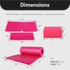 BalanceFrom Fitness 7 Piece Yoga Set with Mat, Stretch Strap, & Knee Pad, Pink - Image 2