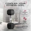 Signature Fitness Hex Dumbbells Strength Training Workout Equipment Set, 25 lbs - Image 3