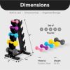 BalanceFrom Fitness 2, 3, 5, 8 & 10 Pound Neoprene Coated Dumbbell Set with Rack - Image 2