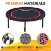 Leaps & ReBounds Round Mini Fitness Trampoline & Rebounder Indoor Home Gym Exercise Equipment Low Impact Workout for Adults - Image 2