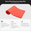BalanceFrom Fitness GoCloud 1" Extra Thick Exercise Mat w/Carrying Strap, Red - Image 2