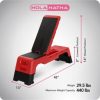 HolaHatha Multifunctional Fitness Aerobic Deck with Storage Compartment, Red - Image 2