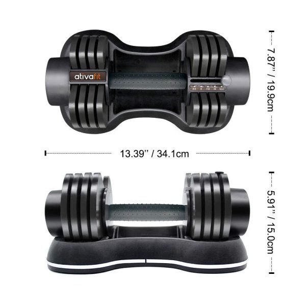 27.5 Lbs Adjustable Weight Dumbbell Set | GT528 - Image 3